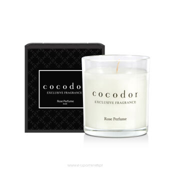 Świeca zapachowa Premium biała 140 g Rose Perfume PCA30390