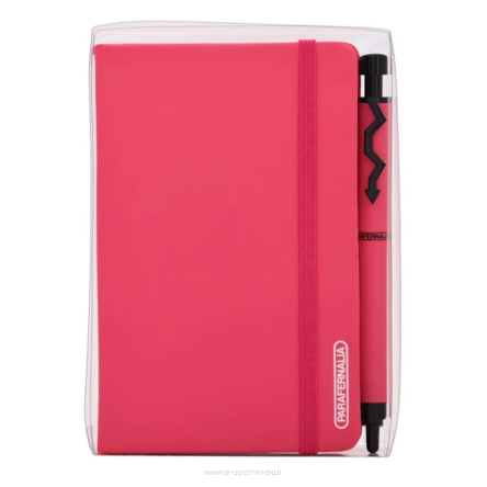 Notes A6 + długopis różowy