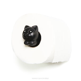 Uchwyt na papier toaletowy Roll Meo czarny 10293-BK