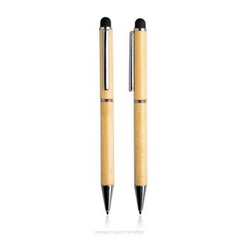 Drewniany długopis z touch penem