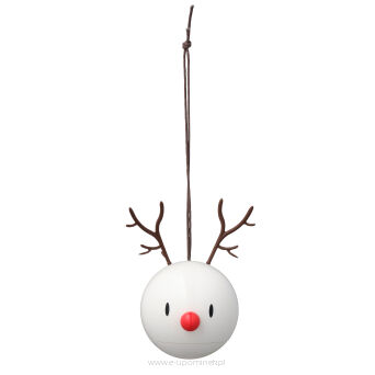 Zawieszka bombka Hoptimist Reindeer Ornament 2 szt biała 26096