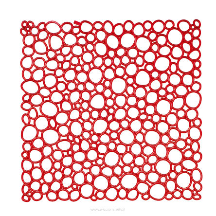 Panel dekoracyjny 4 sztuki Oxygen czerwony 2041536