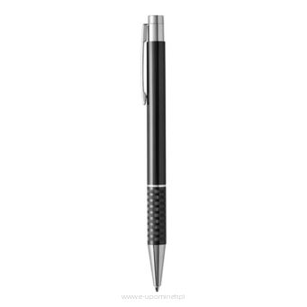 Długopis metalowy ze srebrnymi detalami