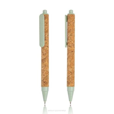 Długopis z korka i włókien pszenicy